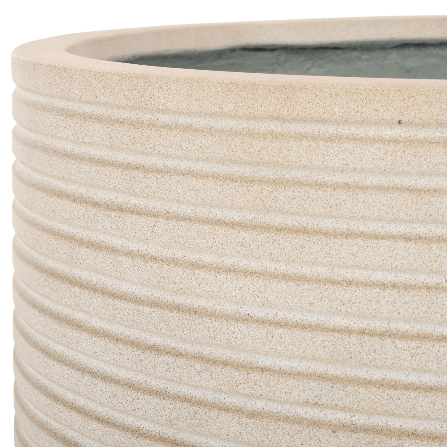 SAFAVIEH Outdoor - Nardo BeigeCement Ficonstone Planter Pot with Drainage Hole, Frost Resistant Garden Planter for Patio, Deck, Backyard, 22.83" W x 22.83" D x 18.11" H (PAT1531B)