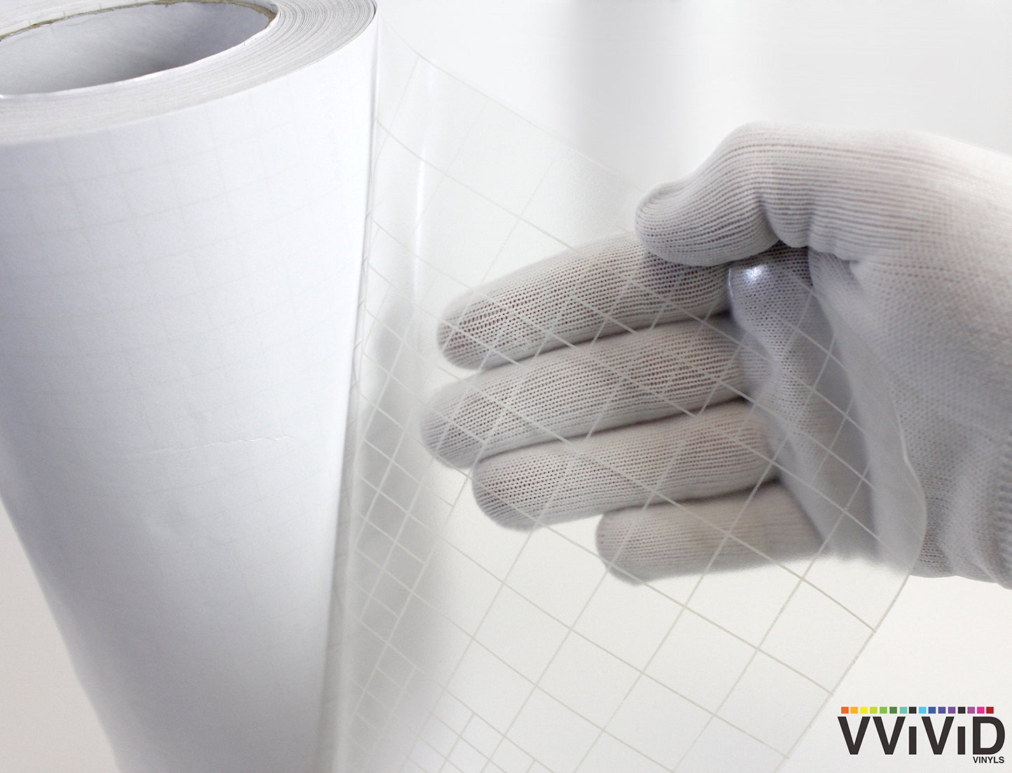 High Gloss Clear Vinyl Transfer Paper Self-Adhesive 12" x 5ft Roll w/Grid Backing 3mil (5 Rolls)
