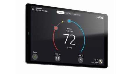 Lennox S40 (22V24) Smart Thermostat, Touchscreen, WiFi, Communicating System Control, Programmable, Geo-Fencing, Remote Access, Alexa Enabled, Easy Installation, Non-Returnable Factory Warranty
