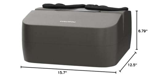 MOUNTRAX Foot Massager Machine with Heat, Foot Massager for Plantar Fasciitis, Neuropathy Pain, Shiatsu Foot Massager with Remote, Fits Feet Up to Men Size 12 (Gray)