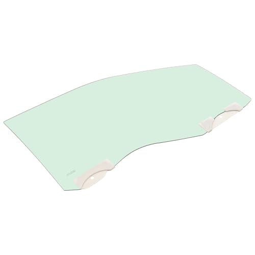 ALMULOO Right Side Front Door Window Compatible with 2015-2024 Ford F150 F250 F350 F450 F550 Passenger Side Tempered Glass Light Green