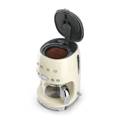 Smeg 50's Retro Drip Coffee Maker with Extra Glass Carafe (Cream)