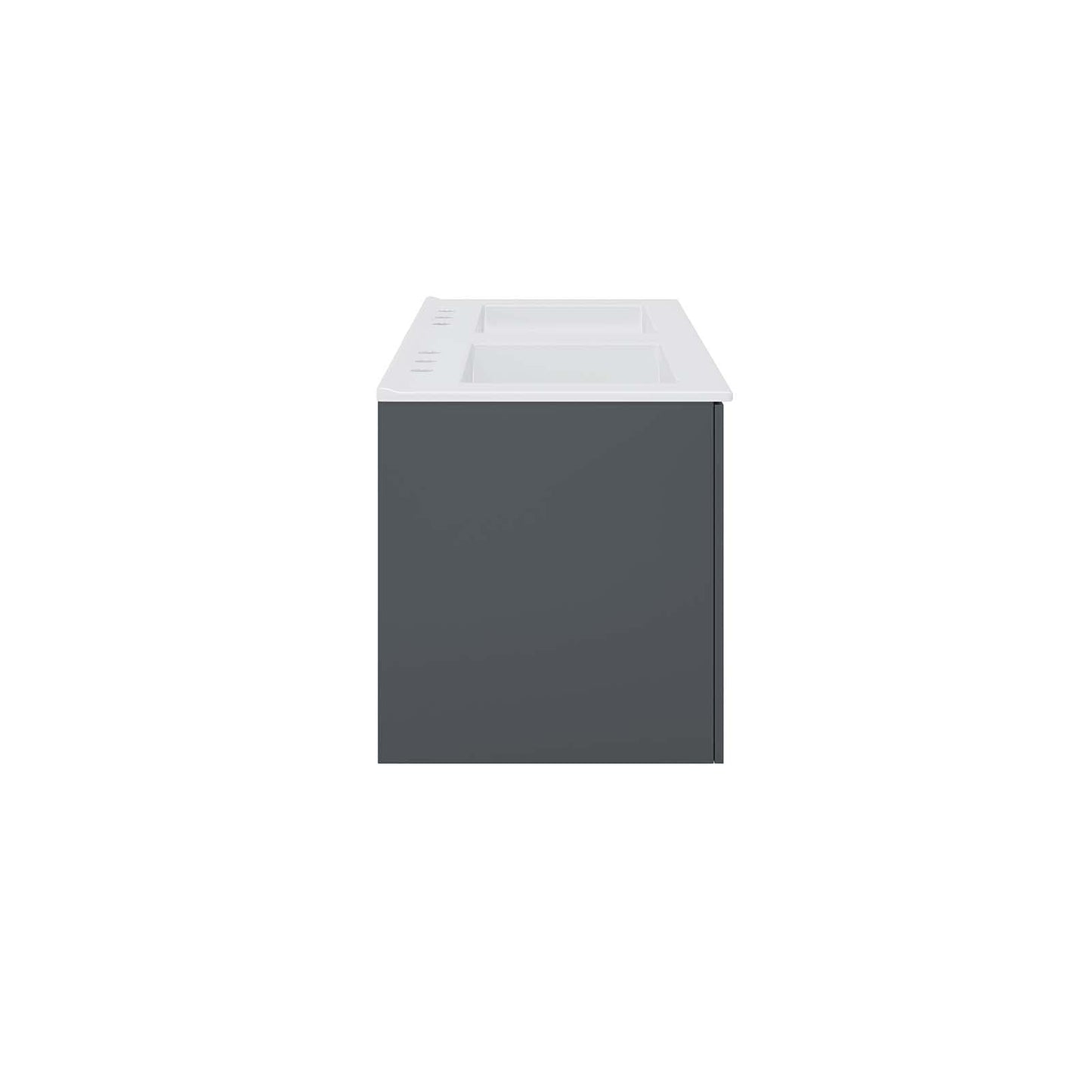 Modway Vitality 48" Double Sink Bathroom Vanity, Gray White