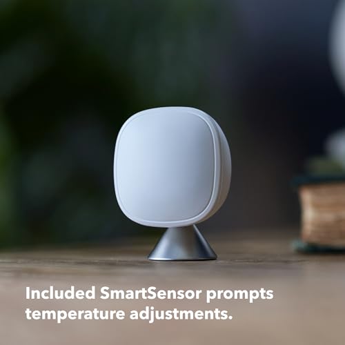 ecobee Smart Thermostat Premium with Smart Sensor and Air Quality Monitor - Programmable Wifi Thermostat - Works with Siri, Alexa, Google Assistant