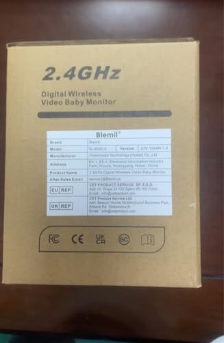 Blemil Upgrade Baby Monitor with 30-Hour Battery, 5" Large Split-Screen Video Baby Monitor with 2 Cameras and Audio, Remote Pan/Tilt/Zoom, Two-Way Talk, Room Temperature, Night Vision, 1000ft Range