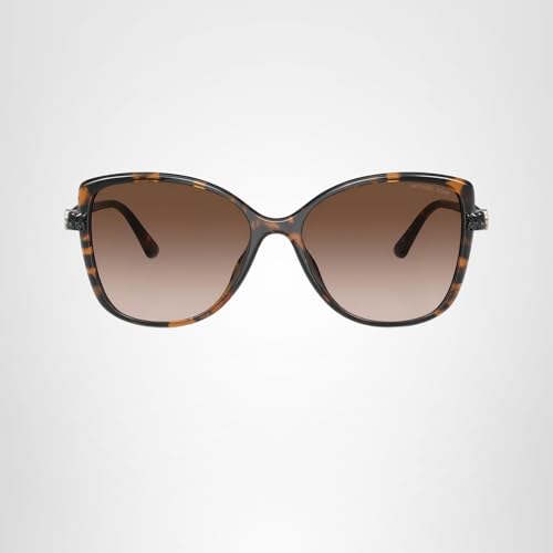 Michael Kors Women's MK2181U Malta Universal Fit Butterfly Sunglasses, Dark Tortoise/Brown Gradient Polarized, 58 mm