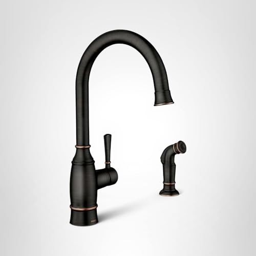 Moen Noell Mediterranean Bronze Single-Handle Kitchen Faucet with Side Sprayer, 87506BRB