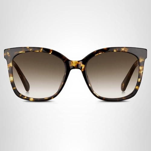 kate spade new york Womens Kiya/S Square Sunglasses, Havana, 53mm