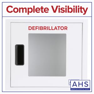 American Hospital AED Cabinet | AED Defibrillator Wall Mounted Storage Cabinet Non Alarmed White | Large Fits Zoll/Cardiac Science/All Brands