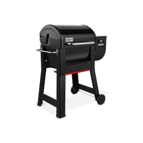 Weber Smoque™ 22‑Inch Pellet Smoker, Black – Outdoor BBQ Pellet Grill with SmokeBoost™, SmoqueVent™ Airflow System & Rapid React™ PID Temperature Control