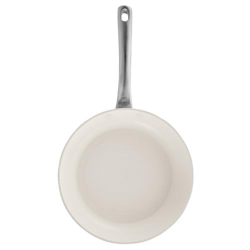 Circulon Halo with LaserDefense Ceramic Nonstick Pots and Pans with Lids, Compatible with All Stovetops, Made without PFAS, Dishwasher and Oven Safe, 11 Piece Cookware Set - Pearl White
