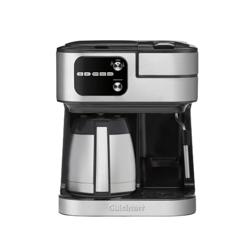 Cuisinart Coffeemaker, Coffee Center Barista Bar 4-In-1 Coffee Machine, Single-Serve Coffee, Espresso & Nespresso Capsule Compatible, 10-Cup Thermal Carafe, Black, SS-4N1TNAS