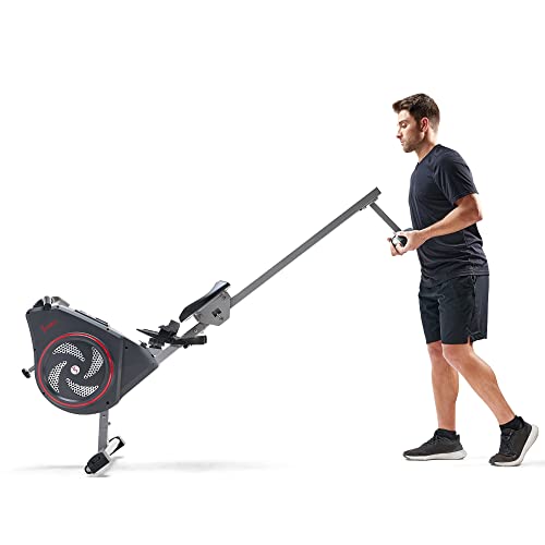 Sunny Health & Fitness Air+ Magnetic Rowing Machine with Exclusive SunnyFit App and Smart Bluetooth Connectivity -SF-RW520008