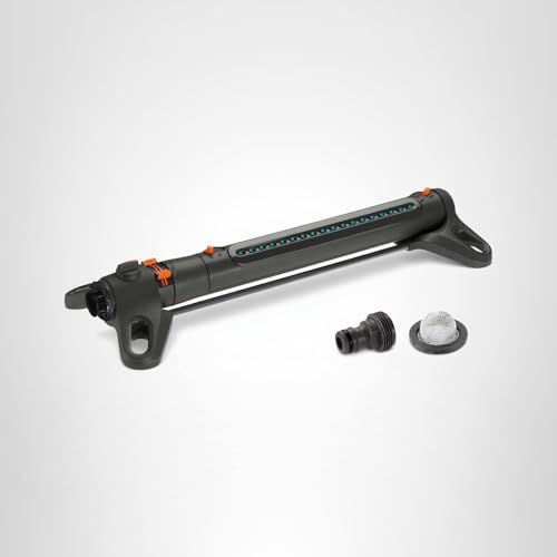 GARDENA 20570 | Up to 3800 sq ft - AquaZoom Adjustable Oscillating Yard Sprinkler, for Watering Large Area Lawn and Garden. Aquazoom Outdoor oscillating Sprinkler has Wide Heavy Duty Base.
