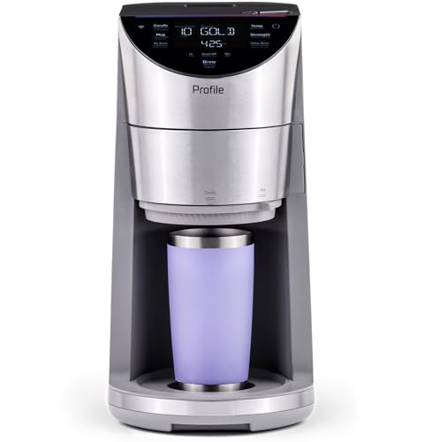 GE Profile Smart Grind & Brew Coffee Maker w/Podless Single Serve, 90oz Water Reservoir, 10 Cup Thermal Carafe, Voice Control, Adjustable Burr Grinder, SCA Certified, Barista-Quality, Stainless Steel