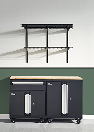 ClosetMaid ProGarage Base Cabinet with Wheels, Drawer, Two Doors, Lock and Shelf, for Garage Storage, Heavy Duty Steel, Black