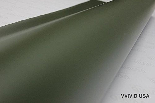 VViViD® Matte Military Army Green Vinyl Wrap Roll with Air Release Technology (75ft x 5ft)