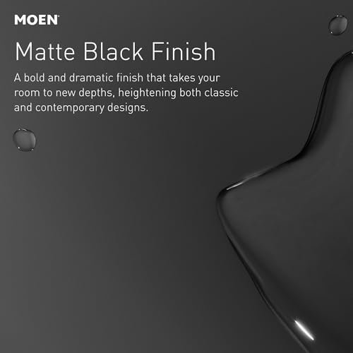 Moen Reyes Matte Black Pulldown Kitchen Faucet with Soap Dispenser and Power Boost, Transitional Kitchen Faucet, One-Handle High Arc, Easy Installation, 87932BL