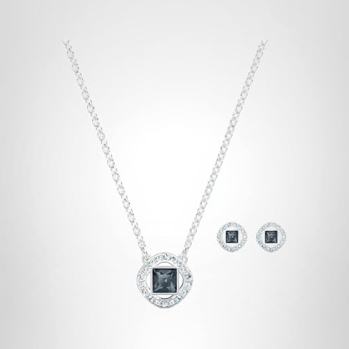Swarovski Necklace Set with Mixed Metal Finish Chains, Clear and Colored Crystals, an Amazon Exclusive