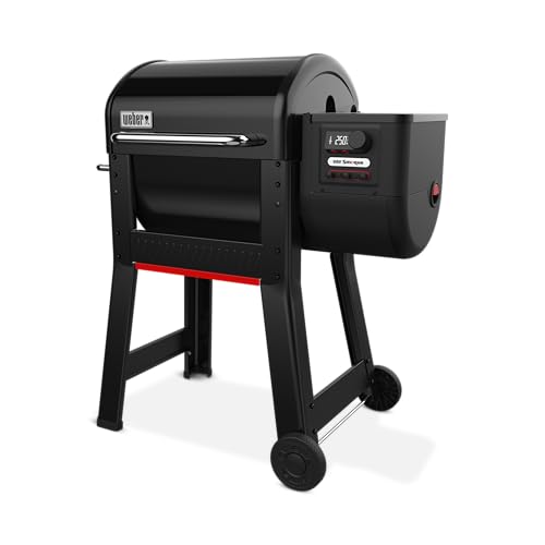 Weber Smoque™ 22‑Inch Pellet Smoker, Black – Outdoor BBQ Pellet Grill with SmokeBoost™, SmoqueVent™ Airflow System & Rapid React™ PID Temperature Control