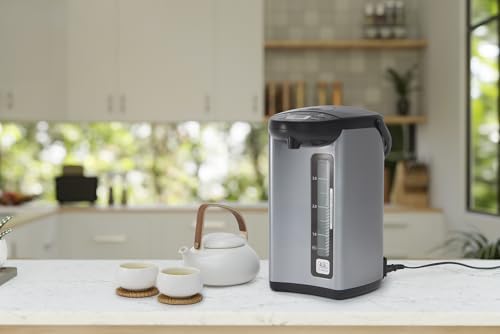 Zojirushi CD-WGC30TS Micom Water Boiler & Warmer 3.0 Liter, Silver Dark Brown, PFAS-free & BPA-free