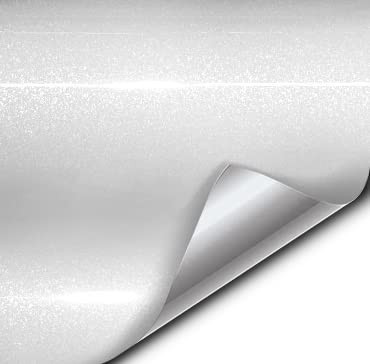 VViViD Sparkle Metallic Gloss White Vinyl Car Wrap (50ft x 5ft)