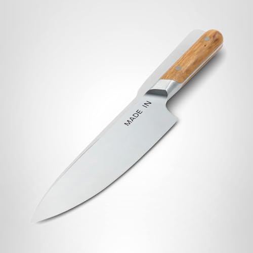 Made In Cookware | 8" Chef Knife | Crafted in France | Full Tang With Olive Wood Handle