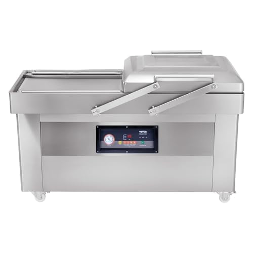 VEVOR Chamber Vacuum Sealer, 1200W Sealing Power, Vacuum Packing Machine for Wet Foods, Meats, Marinades and More, Compact Size with 23.62" Sealing Length, Applied in Home Kitchen and Commercial Use