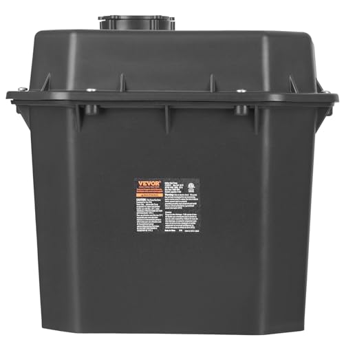 VEVOR Utility Sump Pump, 1/2 HP, 120-Volt, 3500 GPH Flow, 28 ft Head, Under-Sink System with 6 Gallon Basin, Automatic Utility/Laundry Pump, Drain Pump with 1-1/2" NPT Outlet, Black