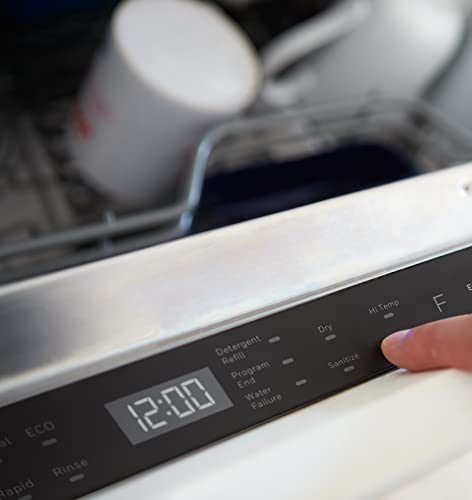 Honeywell 18-Inch Dishwasher with 8 Place Settings, 6 Washing Programs, Stainless Steel Tub, UL & Energy Star Certified, Stainless Finish