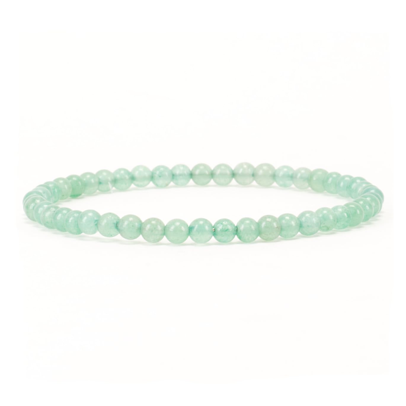 Cherry Tree Collection - Small, Medium, Large Sizes - Gemstone Beaded Bracelets For Women and Men - 4mm Round Beads (Green Aventurine, Medium)