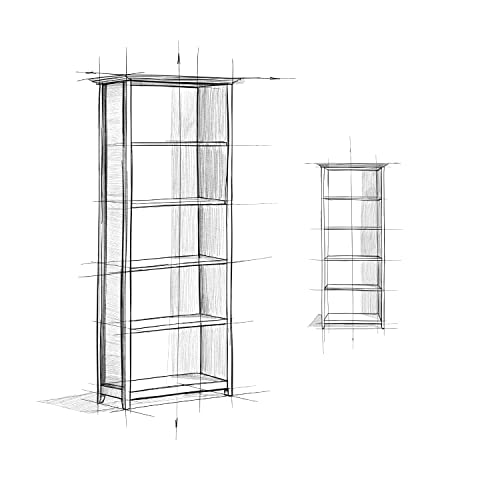 SIMPLIHOME Amherst Bookcase - 70 inch Tall 5-Shelf Solid Wood Bookshelf in Russet Brown, Transitional Storage for Living Room, Study Room or Office with Adjustable Shelves and Tapered Legs