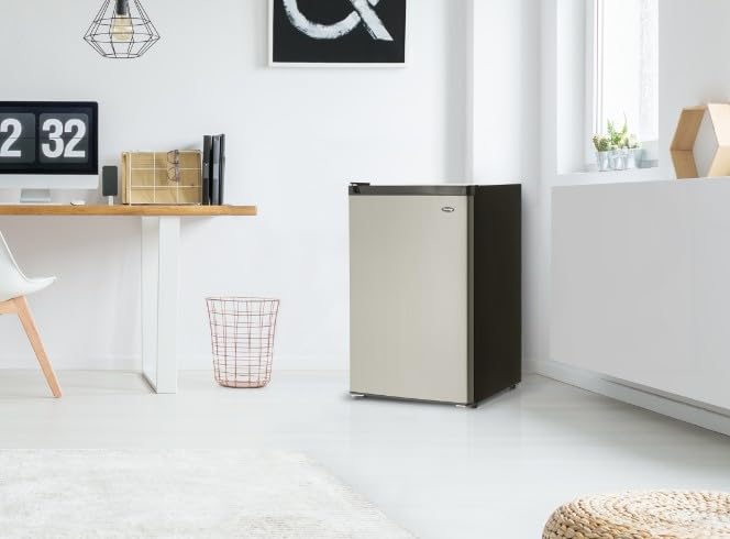 Danby DCR045B1BSLDB 4.5 cu. ft. Compact Fridge with True Freezer in Stainless Steel