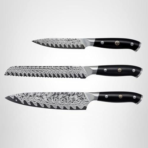 HENCKELS Compass Damascus 3-pc Starter Damascus Knife Set