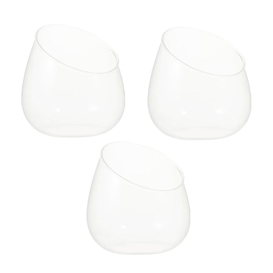 Cabilock 3pcs Glass Terrarium Container for Succulent Plants Stylish Desktop Decor Landscape Bottle for Home and Office Centerpiece