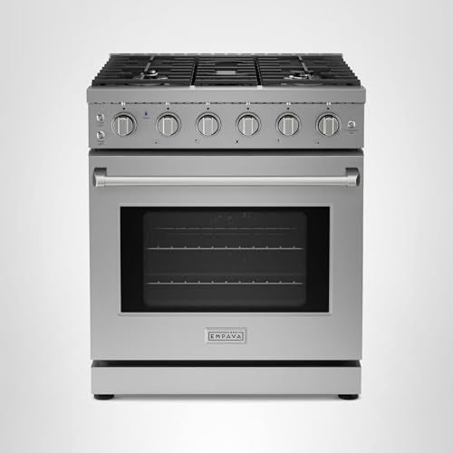 Empava ProStyle 30" Gas Range: True Convection, 18K BTU Power Burner & 4.55 Cu. Ft.Oven, Freestanding/Slide-in Stainless Steel Stove, CSA Certified