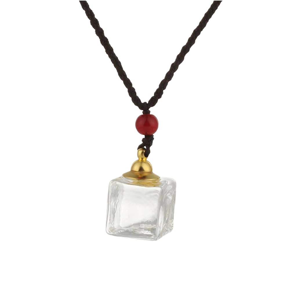 925 Sterling Silver Blood Vial Necklace For Women and Men - Glass Pendant Perfume Bottle - Water Container Jar Necklaces For Liquid Oil Diffuser Jewelry