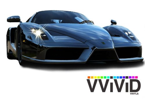 VVIVID® XPO Black Chrome Cast Vinyl Mirror Finish Bubble-Free Car Wrap Interior (20ft x 5ft)