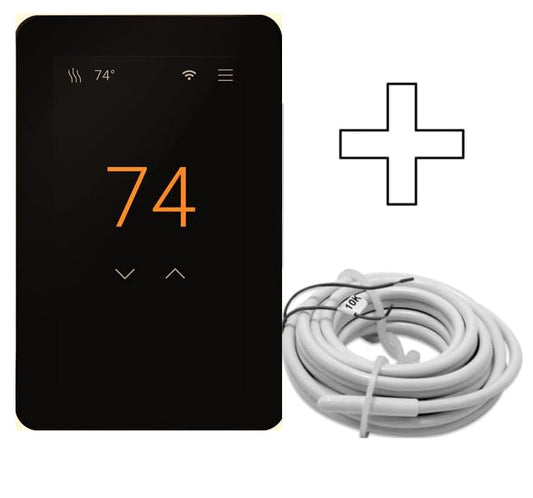SunTouch CommandPLUS Floor Heating Thermostat SunStat 500950 Universal WiFi Programmable Touchscreen + Floor Sensor Included 120V/240V