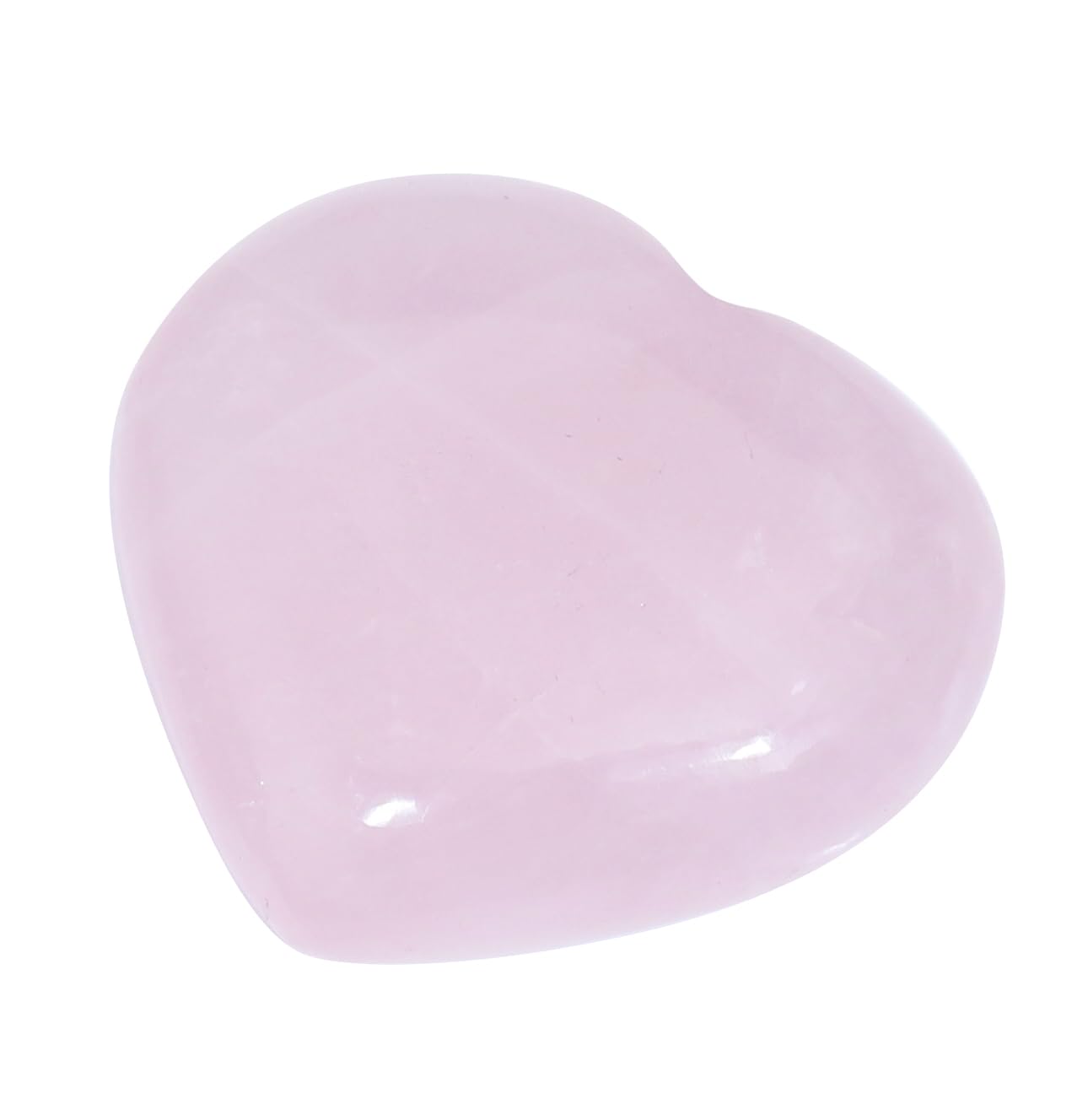 Crocon® 50mm Rose quartz Heart stone Big Heart Shape gemstone Puff Stones Set 450 + Carats Pocket Crystal Healing Tumble Collection Palm Worry Stone Good Luck Meditation Gift Craft Home Decor
