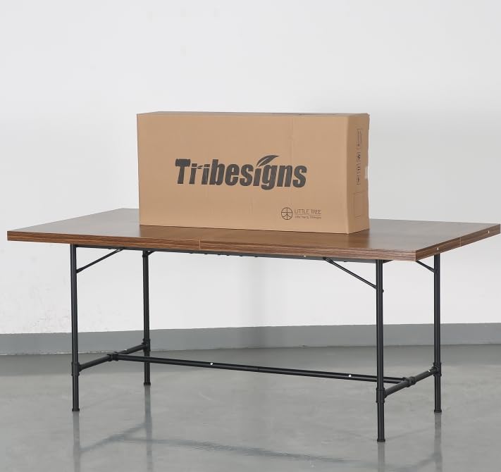 Tribesigns 6FT Conference Table, Rustic Rectangle 70.8" W x 35.4" D Meeting Table, Modern Seminar Table Boardroom Desk for Office Meeting Conference Room (6ft, Rustic)