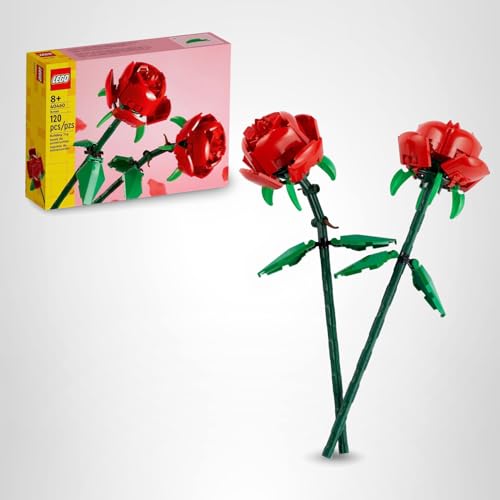 LEGO Roses - Building Toy for Kids, Girls & Boys, Ages 8+ - Artificial, Fake Roses for Home Decor & Display - Gift Idea for Plant & Flower Lovers - 40460