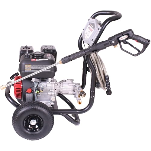 Simpson 3400 PSI Gas Pressure Washer, 2.5 GPM Residential Power Washer, Cold Water, 25' Hose, Clean Machine, 49-State Compliant (CM61083)
