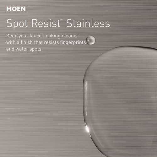 Moen Arbor Spot Resist Stainless One-Handle Pulldown Kitchen Faucet with Sprayer and a Reflex Docking System, Kitchen Sink Faucet Featuring Power Boost for a Faster Clean, 7594SRS