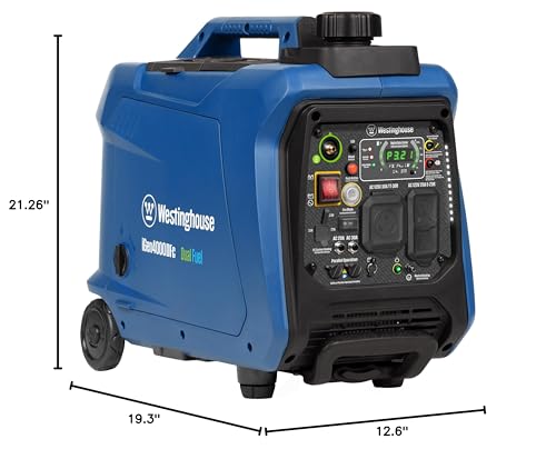 Westinghouse 4000 Peak Watt Super Quiet Dual Fuel Portable Inverter Generator, Remote Electric Start, Gas & Propane Powered, RV Ready, CO Sensor, Parallel Capable
