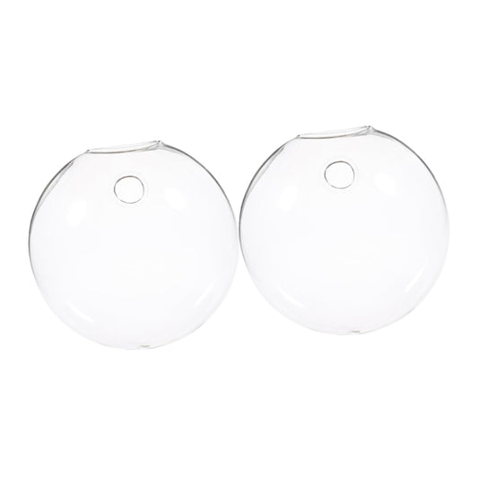 SOLUSTRE 2Pcs Clear Wall Vase Transparent Glass for Indoor Plants Space Saving Wall Decor for Home Office Easy Maintenance Terrarium