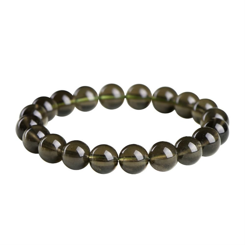 UNGUGU Saffordite Cintamani Beads Bracelet,Genuine Arizona Obsidian Tektite Raw Bracelet