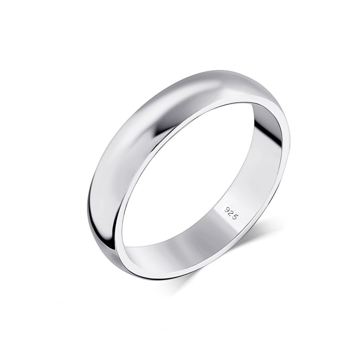 Savlano 925 Sterling Silver 5MM Half - Round Wedding Band Ring for Women and Men Comes in 5-14 Sizes with Gift Box - Made in Italy (11)