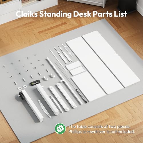 Gamork Electric Standing Desk with Keyboard Tray,48x24 inches Adjustable Height Stand Up Desk,3 Preset Heights,Equipped with Hooks,Raising Desks for Home Office and Computer Workstation,Black