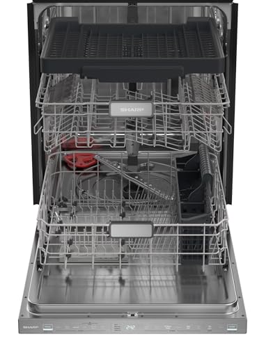Sharp SDW6888JS 42 dBA Stainless Fully Integrated Built-in Smart Dishwasher